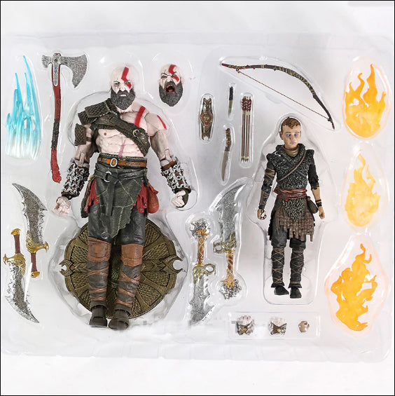 Atreu & Kratos - Figura de Ação God of War - Galaxy Nerd